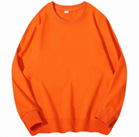 Sweat-shirt d'hiver pour homme en coton 100% de haute qualité avec logo personnalisé sur le devant, noir uni, écologique, 330g