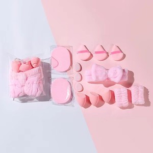Set di 15 pezzi per Spa con fiocco e braccialetti con <span class=keywords><strong>cipria</strong></span> e <span class=keywords><strong>cipria</strong></span> per il viso sbuffi sbuffi per il trucco con spugne di bellezza per la cura della pelle - Product Image 5