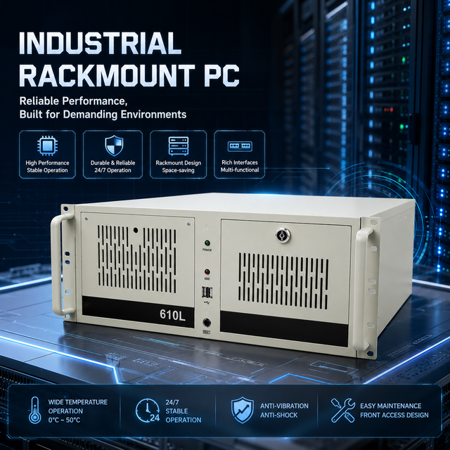 4U Industrial Server Chassis (Supports 12th Gen I5/i7 ATX Motherboards) Rackmount Server-Grade Industrial PC Chassis in Stock