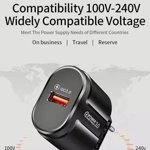 Wholesale 18W USB Charger <b>Adapter</b> Mobile Phone USB Charger 3A Fast Wall Charger US EU <b>Plug</b> for Mobile Phone - Product Image 6