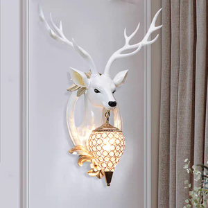 Vintage Geweihförmige LED-Wandleuchte aus Eisen, Modernes Design für Außenbereich, Terrasse, Hotel, Restaurant, Hirschhorn-Wandleuchte - Product Image 1
