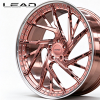 Jantes en alliage forgé LEAD 18-24 pouces, 3 pièces, multi-branches concaves, or rose, PCD 5x112 5x120 pour Mercedes BMW Audi Bentley