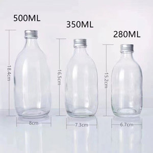 <span class=keywords><strong>Precio</strong></span> de fábrica 350 ml 500 ml Botellas de jugo de leche de vidrio Botellas de vidrio reutilizables con tapa de metal - Product Image 5