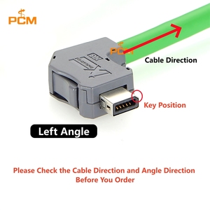 Câble Ethernet industriel CAT6A IX à angle gauche SFTP A-Key vers RJ45 Keystone TPU Assembly IX40G-A-10S-CVL1(7.0) pour machine - Product Image 3