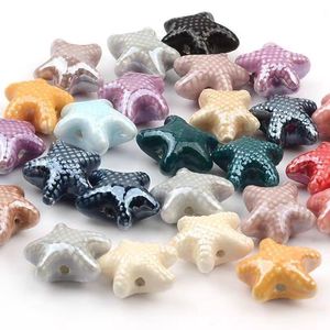 Étoile <span class=keywords><strong>de</strong></span> mer perles <span class=keywords><strong>de</strong></span> porcelaine en céramique <span class=keywords><strong>perle</strong></span> en vrac pour collier à faire soi-même boucles d'oreilles bijoux à bricoler soi-même matériel accessoires en gros - Product Image 2