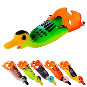 WEIHE Propeller Fin Pato Cebo de pesca 9cm 11,5g Patito Cebo suave Bass Caucho Resina de silicona Simulación Señuelo Cebo - Product Image 1