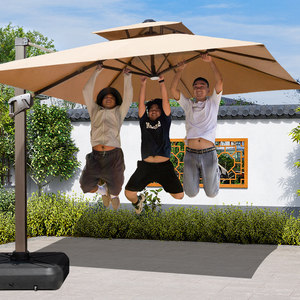 Sombrilla Romana Grande <span class=keywords><strong>para</strong></span> Exteriores, Comercial, con Marco <span class=keywords><strong>de</strong></span> Aluminio, Protección UV, Inclinación Ajustable, <span class=keywords><strong>para</strong></span> Jardín, Terraza, Villa - Product Image 2