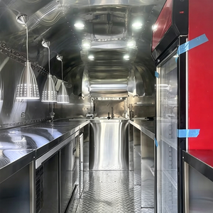 Camion <span class=keywords><strong>de</strong></span> restauration robuste en fibre <span class=keywords><strong>de</strong></span> verre et aluminium, <span class=keywords><strong>remorque</strong></span> à glaces avec véranda, certifié UKCA, style rétro, pour bonbons et pop-corn - Product Image 6