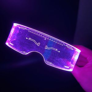 OEM acrilico divertente tecnologia creativa futuristica Cyberpunk colore cambia LED occhiali per la sala da ballo discoteca - Product Image 5