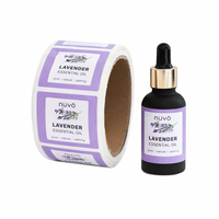 Étiquettes pour flacons d'huiles essentielles, brillantes, imperméables, emballage carré pour diffuseur d'aromathérapie et produits de soin de la peau, impression personnalisée
