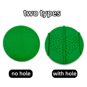 Bantalan spons Kecantikan bulat alas pembersih spons spons rias wajah silikon portabel Mini - Product Image 5