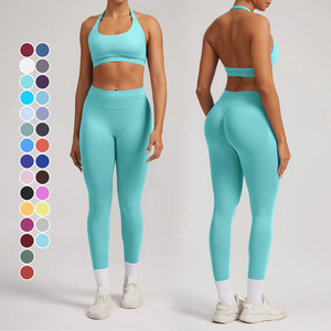 Conjunto Deportivo Personalizado para Mujer, de Alta Elasticidad, Sin Costuras, Ajustado, de Secado Rápido, Espalda Descubierta, <span class=keywords><strong>Ropa</strong></span> Deportiva Femenina - Product Image 2