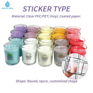 Tùy chỉnh sticker tự động dán nhãn Sticker làm bằng Vinyl <span class=keywords><strong>PVC</strong></span> films băng dính cho quà tặng & Craft bao bì giấy/nến thơm - Product Image 3