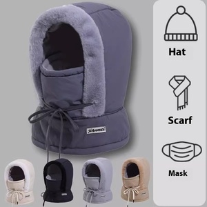 <span class=keywords><strong>Cagoule</strong></span> Lei Feng chaude d'hiver pour hommes et femmes masque de cou intégré grand bord velours épais coupe-vent numérique imprimé cyclisme - Product Image 5