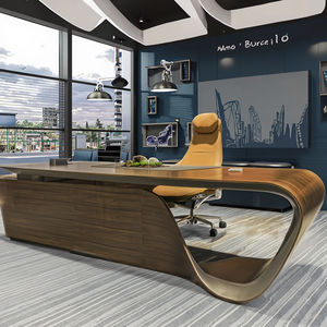 <span class=keywords><strong>Boss</strong></span> Table Bureau de direction moderne de luxe avec panneau en bois extensible Bureau de bureau à domicile-Mobilier de bureau modulaire - Product Image 5