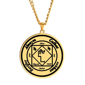 HLSS268 Alnaym Calbat <span class=keywords><strong>Sabbac</strong></span> Berifay, um den Geist der Jupiter Talisman Laser Cut Edelstahl Amulett Anhänger Halskette zu gefallen - Product Image 1