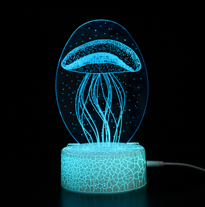 Lámpara Nocturna LED 3D <span class=keywords><strong>de</strong></span> San Judas, Jesús Malverde, Jesucristo, Base Agrietada, 7 Colores, Cable USB, Batería, Interruptor Táctil, la Mejor - Product Image 2