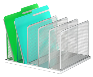 Desk <b>File</b> <b>Organizer</b> Upright Mesh Desktop <b>Organizer</b> <b>File</b> Sorter Office Organization <b>File</b> Holder for Home Office Classroom White - Product Image 5