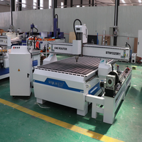 Máquina de madera CNC de Mesa 4x8, 2 ejes rotativos de 2 ejes para muebles de puertas de carpintería