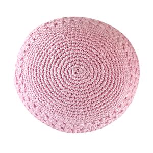 Kippa rose pour hommes et enfants, toutes tailles, faite à la main, en <span class=keywords><strong>DMC</strong></span>, avec motif brodé, bon marché - Product Image 3