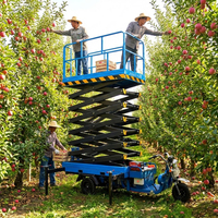 Plateforme de travail hydraulique montée sur camion, à ciseaux, pour nettoyage de vitres et réparation de jardins en hauteur