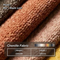 Tissu d'ameublement en velours côtelé chenille Msr Maple Leaf 220 g/m² – Épais, lourd, mat, solide et robuste