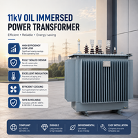 Transformateur immergé dans l'huile 11 kV triphasé série S11 30 kVA 2500 kVA entièrement scellé pour distribution