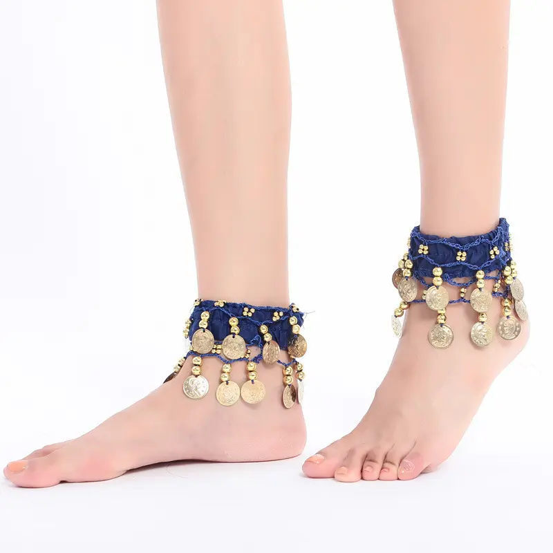 Wholesale Promotional Belly Dance Leg Anklet Accessories Ornament Chiffon Belly Dance Anklet For Performance