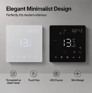 Termostato Inteligente DOMISI con Control <span class=keywords><strong>Remoto</strong></span>, Wi-Fi, Control por Voz a través de Aplicación, Montaje en Pared, Pantalla OLED, Uso Universal para el Hogar - Product Image 4