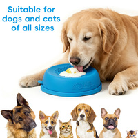Mangeoire rotative anti-déversement en silicone écologique de qualité alimentaire pour animaux de compagnie, supplément liquide pour chiens, chats et autres animaux