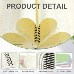 Hot-Selling A5 <b>Spiral</b> <b>Bound</b> Diary Waterproof Cover Customizable <b>Notebook</b> for Kids Teens Bulk Stationery Supply - Product Image 2