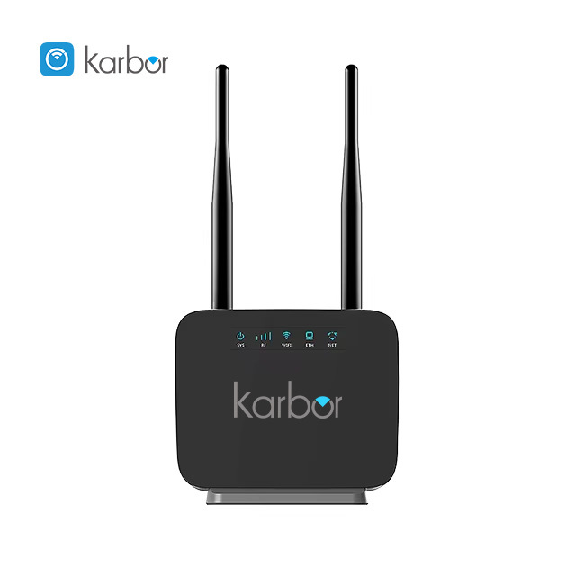 OEM Karbor Home Wifi6 Router 4G LTE Cat4 WiFi Modem with Sim Card Slot 300mbps Max Data Rate