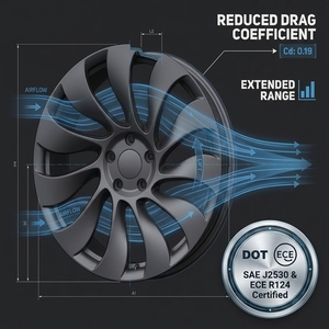 Cerchi Forgiati 5x112 per Audi A4 A6 VW Golf Tesla Model 3 Y 18 19 20 Pollici <span class=keywords><strong>11</strong></span> Razze Turbine Cyclone in Lega - Product Image 4
