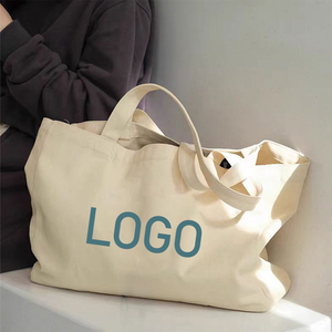 Huahao Borsa Tote Personalizzata all'Ingrosso, Borsa in Tela di Cotone con Logo Personalizzato, <span class=keywords><strong>Borse</strong></span> Tote in Tela Vuote per Sublimazione - Product Image 1