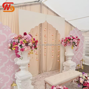 Smooth White Wedding Arch <b>Backdrop</b> Panel Metal Arch <b>Frame</b> Background for Wedding Event Decoration - Product Image 1