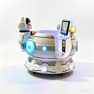 Venta al por mayor de fábrica: Columpio mecánico infantil con forma de coche espacial, máquina de juego para niños con pago dual (monedas y tarjeta) - Product Image 3