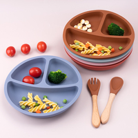 Antidérapant bébé Led sevrage alimentation avec sucette micro-ondes sûr de qualité alimentaire 7 pièces Silicone bébé alimentation ensemble