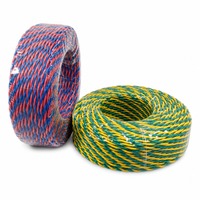 Kabel Fleksibel Tembaga Berinti 2, Isolasi PVC, Tipe Twisted Pair 300/300V RVS untuk Bangunan
