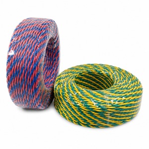 <span class=keywords><strong>สาย</strong></span>ไฟคู่บิดเกลียว 300 300V RVS แบบ 2 แกน หุ้มฉนวน PVC ทองแดงตีเกลียว <span class=keywords><strong>สาย</strong></span>เคเบิลแบบยืดหยุ่นสำหรับอาคาร - Product Image 1