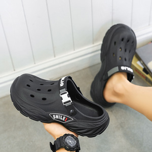 Smile <b>Clogs</b> <b>Men</b> Closed Toe EVA Outsole Breathable Casual Sandals Summer Outdoor Shoes - Product Image 3