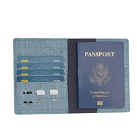 Dompet Paspor Minimalis OEM Anti-RFID, Tempat Paspor untuk Perjalanan dengan Slot Kartu & Kantong Kartu SIM untuk Perjalanan