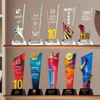 Coupe en verre de cristal de grande taille, type médaille, pour cadeaux souvenirs et récompenses en acrylique de haute qualité