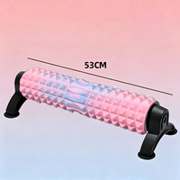 Rouleau en mousse EVA couleur personnalisée avec support à ventouse détachable, rouleau de massage profond pour points de pression, idéal pour la récupération musculaire après l'entraînement