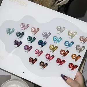 Vendeeni 24 colori diamante gel smalto arte professionale gel riflettente set di smalto per unghie forniture non tossico uv smalto per unghie