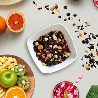 100% natuurlijke gedroogde bloemen en fruit gemengde drank, gemengde fruitthee met roselle, mango en sinaasappelschil