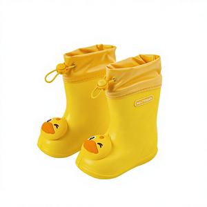 Botas de Lluvia para Niñas, Antideslizantes, 3D, Dinosaurio, Pato, con Cordones, Impermeables, de Dibujos Animados, EVA, Midi, a la Moda, para Verano e Invierno - Product Image 1