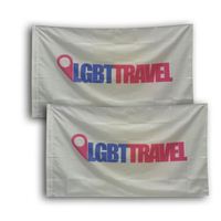 Grands drapeaux d'affichage en tissu suspendus avec logo Drapeaux de rétroviseur Croix blanche en drapeau rouge