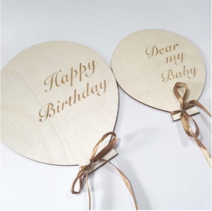 Globo Aerostático <span class=keywords><strong>Feliz</strong></span> Cumpleaños Pascua Graduación Arte Popular Pegatinas <span class=keywords><strong>de</strong></span> Pared Decorativas Caja <span class=keywords><strong>de</strong></span> Madera Decorativa para Habitación Infantil Fotografía - Product Image 4