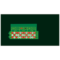 Tapis de roulette américain 0 00 en feutre de velours de casino, 1500*2600 mm, imperméable, ignifuge, impression personnalisée