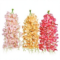 Fleur de glycine artificielle faite à la main de haute qualité, 50 cm, décoration suspendue pour plafond de mariage ou aménagement d'intérieur